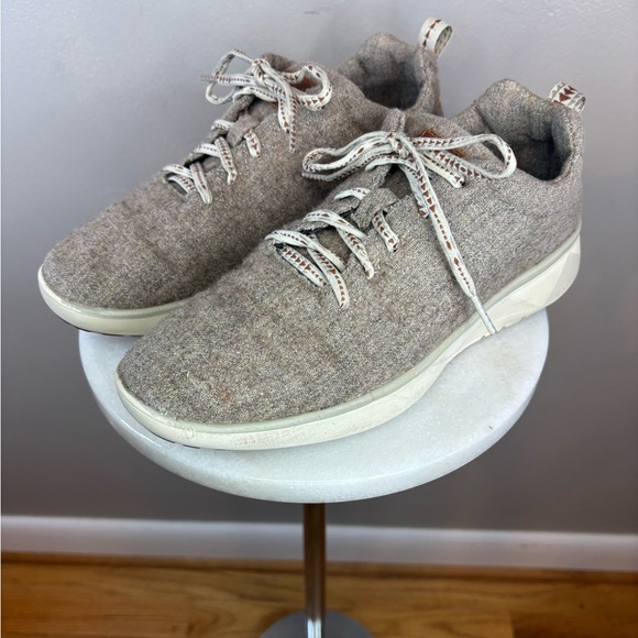 PENDLETON Wool Shoe‎ Sneaker Men\'s Lace Up Heathered Grey Gray Brown Vibram Sz main image 5
